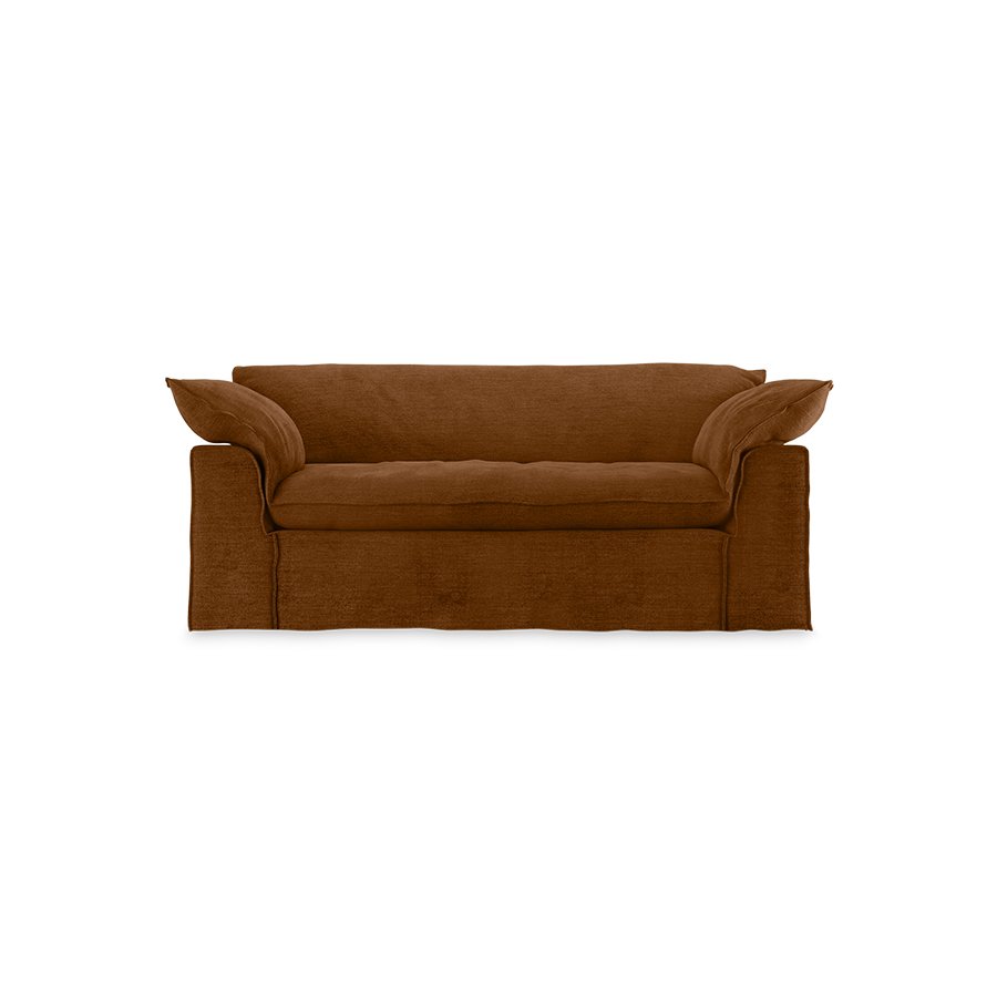 Nomad couch: 204cm, royal velvet, caramel