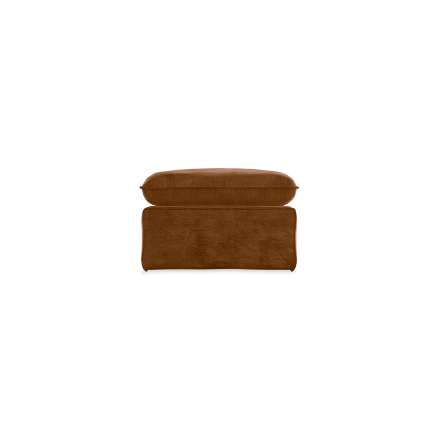Nomad couch: hocker, royal velvet, caramel