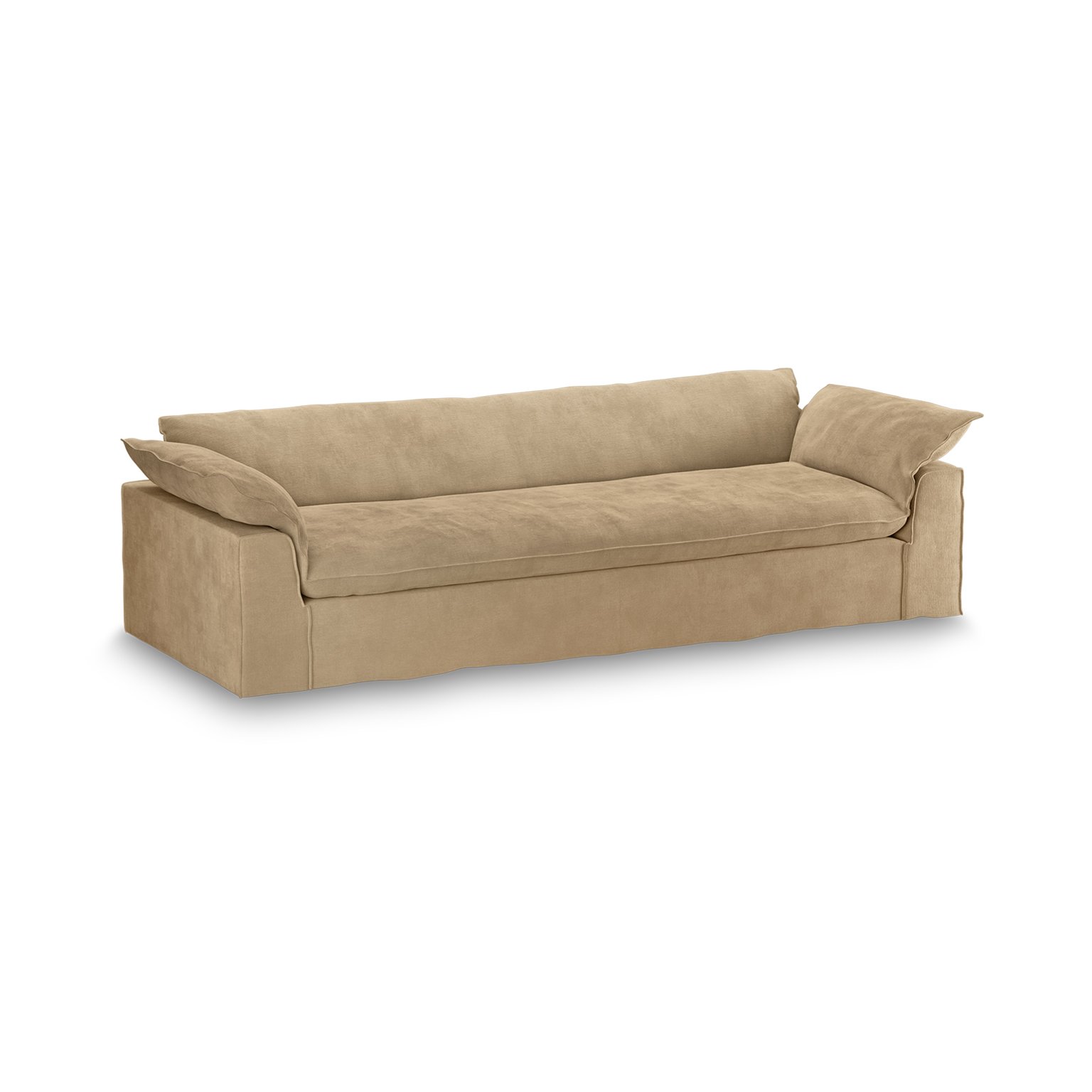 Nomad couch: 305cm, royal velvet, cream - Image 2