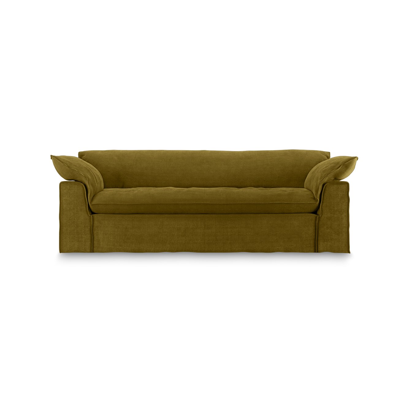 Nomad couch: 244cm, royal velvet, olive