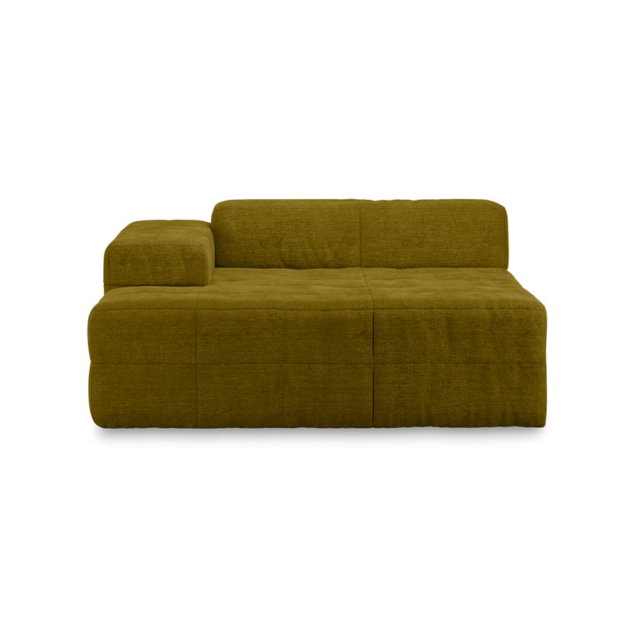 Brut sofa: element left divan, royal velvet, olive