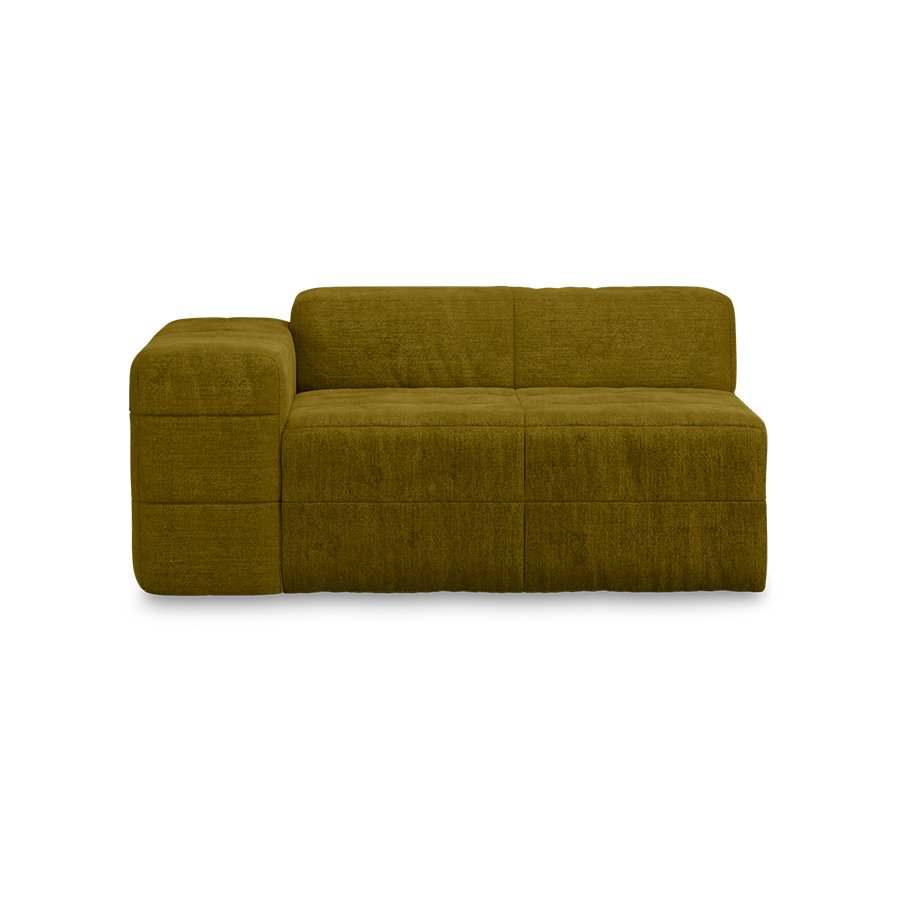 Brut sofa: element left, royal velvet, olive
