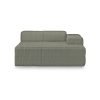 Brut sofa: element right divan, linen, army green