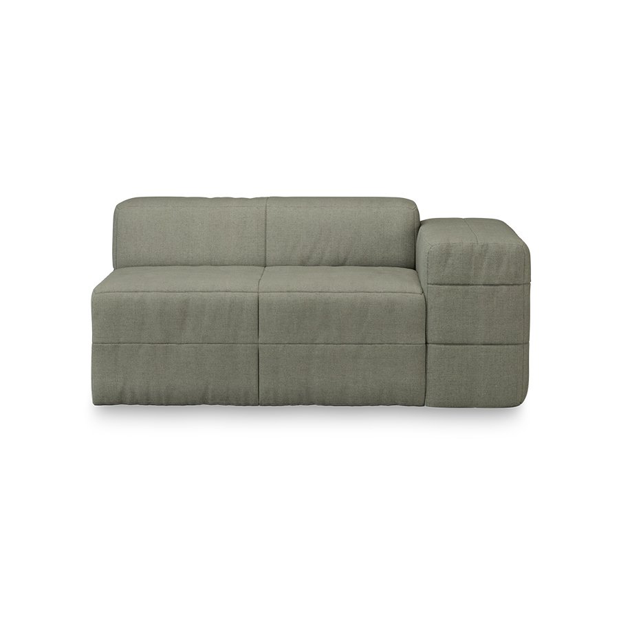 Brut sofa: element right, linen, army green