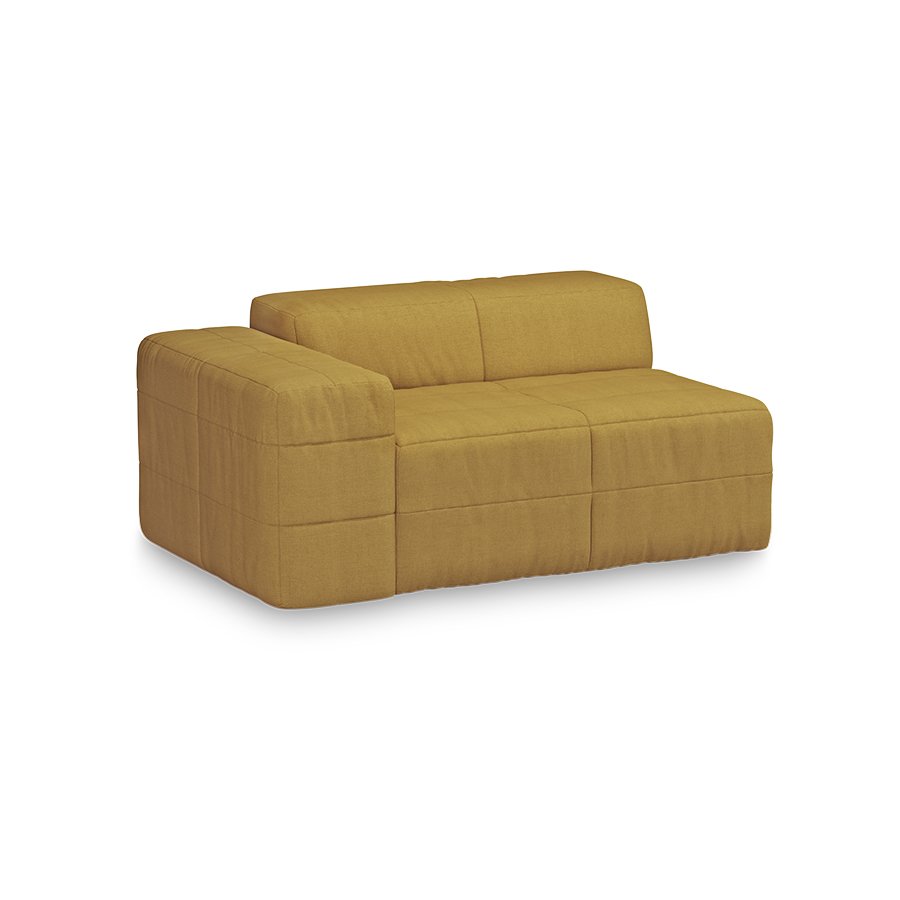 Brut sofa: element left, linen, burnt ochre - Image 2