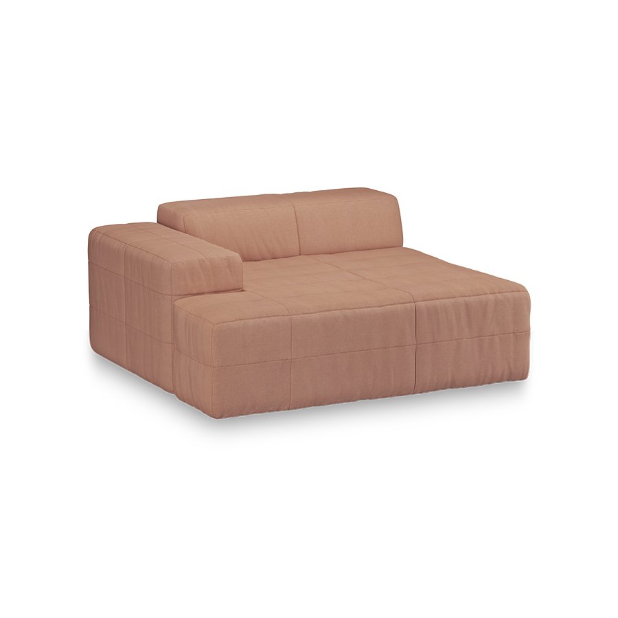 Brut sofa: element left divan, linen, dusty rose - Image 2