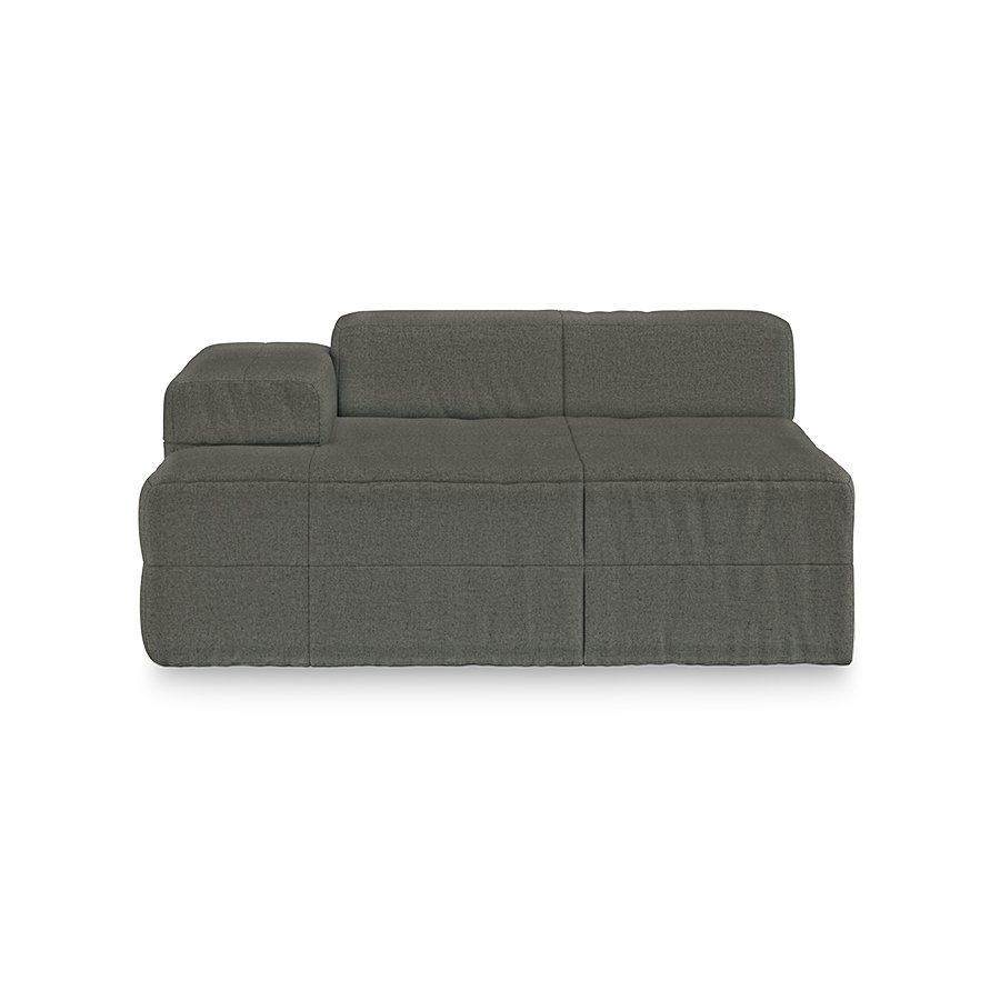 Brut sofa: element left divan, wander, army green
