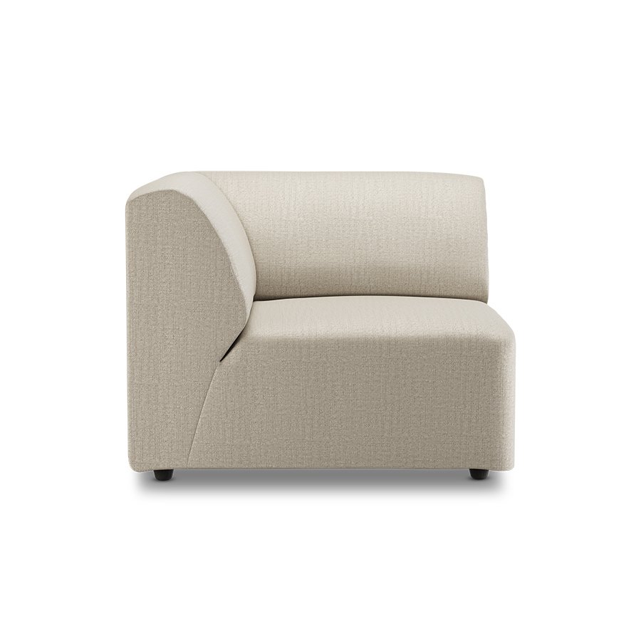 Jax couch: element left end, pure, ivory