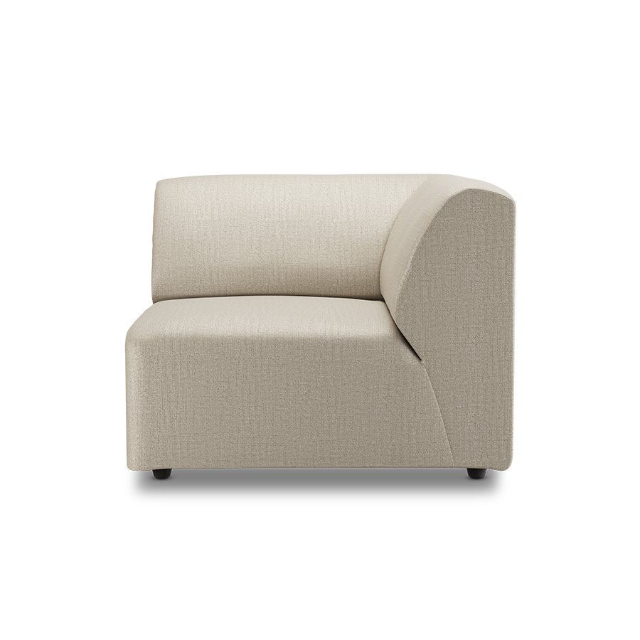 Jax couch: element right end, pure, ivory