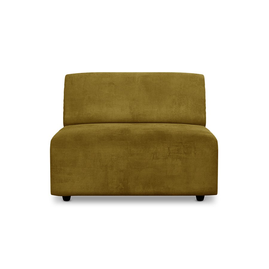 Jax couch: element middle, royal velvet, olive