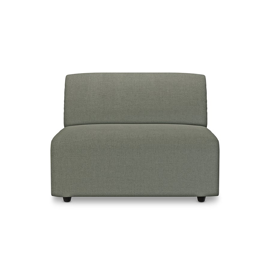 Jax couch: element middle, linen, army green