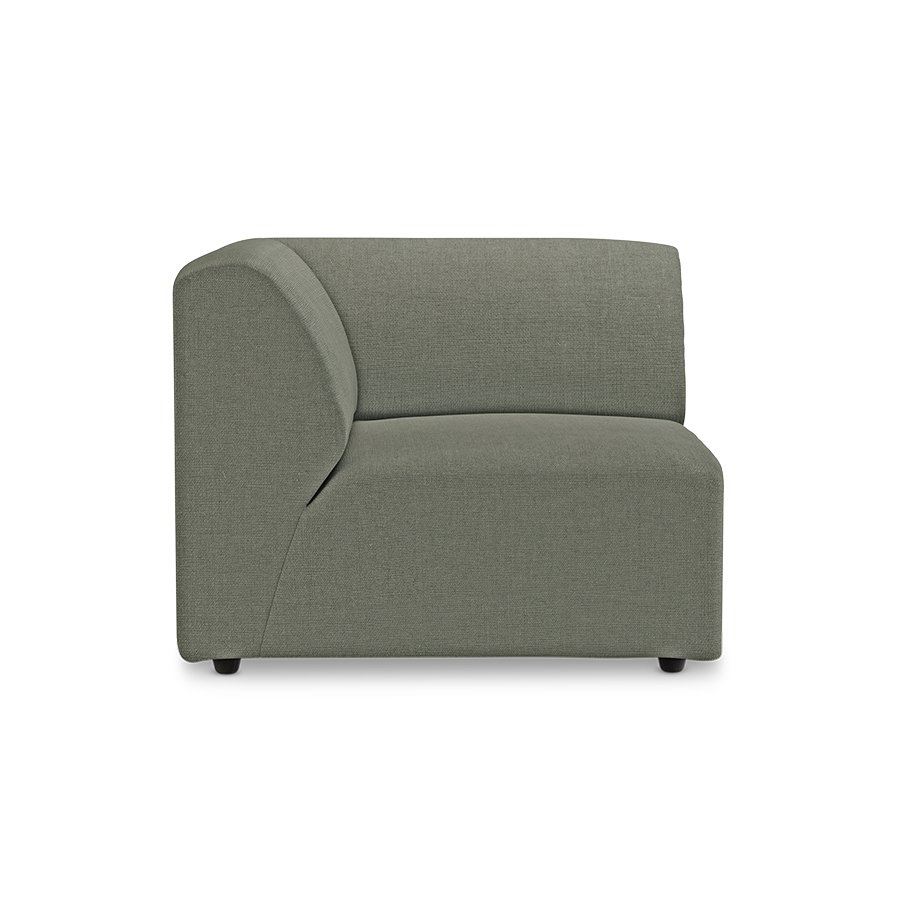 Jax couch: element left end, linen, army green