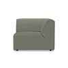Jax couch: element right end, linen, army green