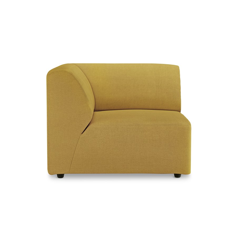 Jax couch: element left corner, linen, burnt ochre