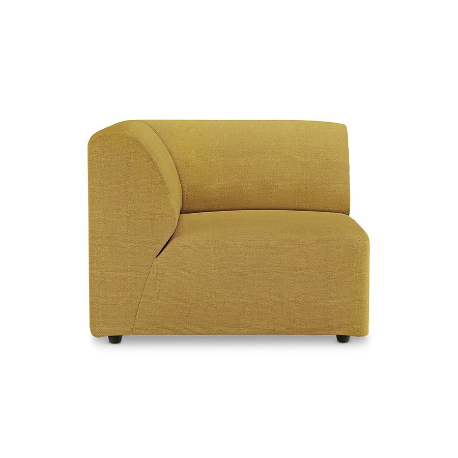 Jax couch: element left end, linen, burnt ochre