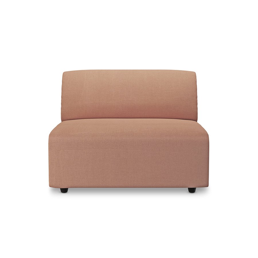Jax couch: element middle, linen, dusty rose