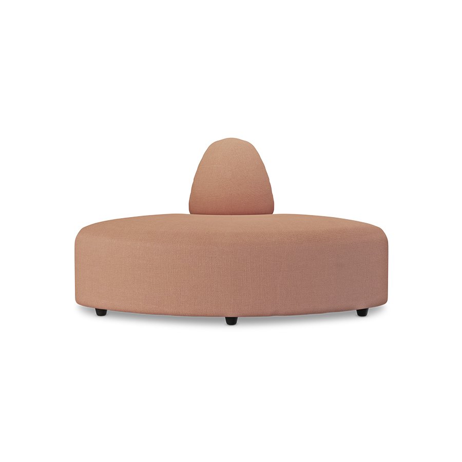 Jax couch: element angle, linen, dusty rose