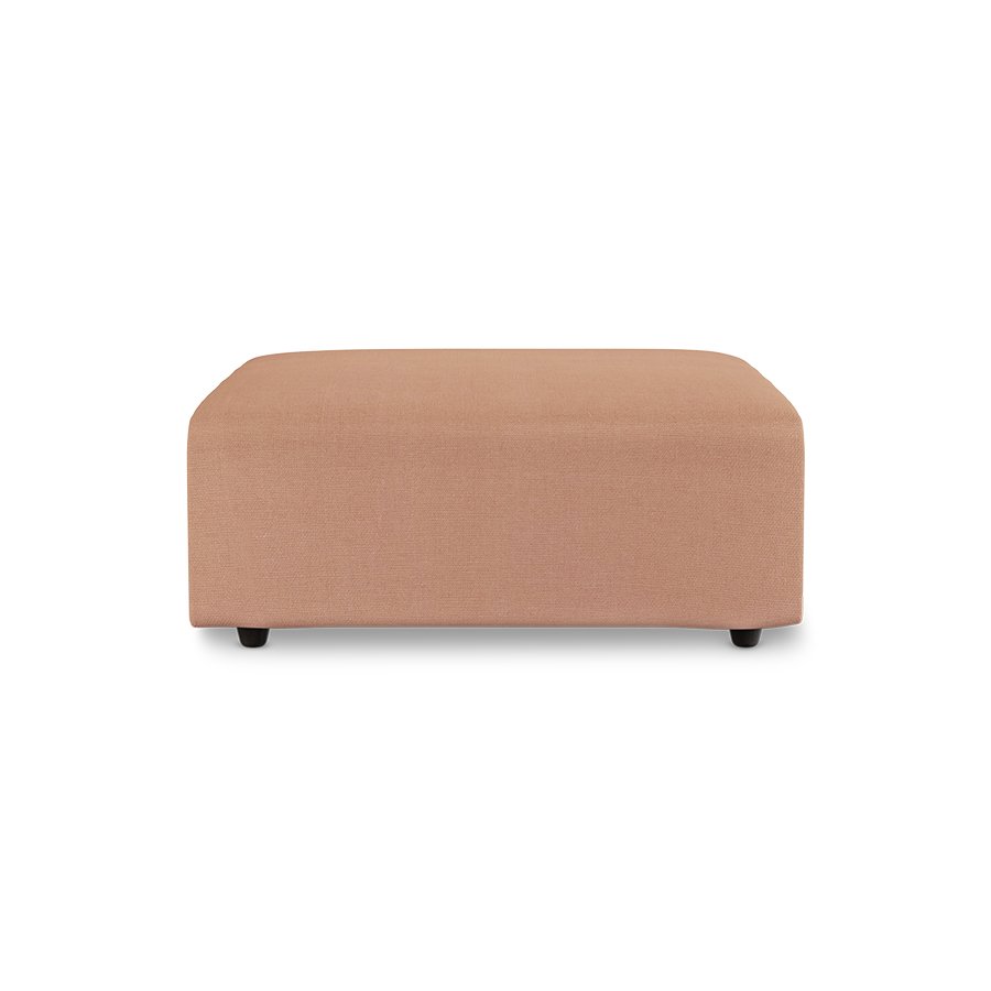 Jax couch: element hocker, linen, dusty rose