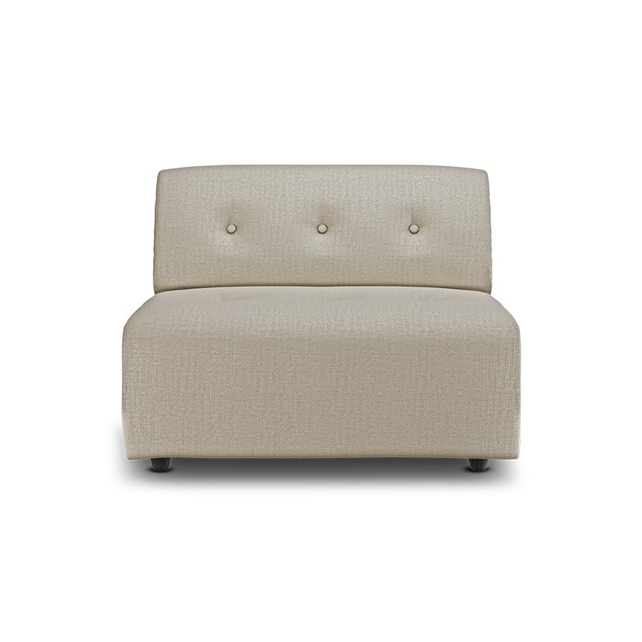 Vint couch: element middle, pure, ivory