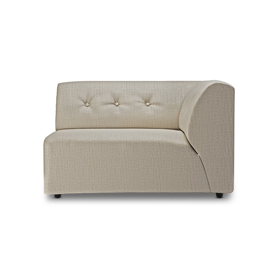 Vint couch: element right 1,5-seat, pure, ivory