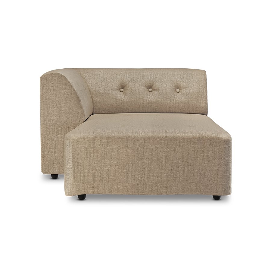 Vint couch: element left divan, pure, earth