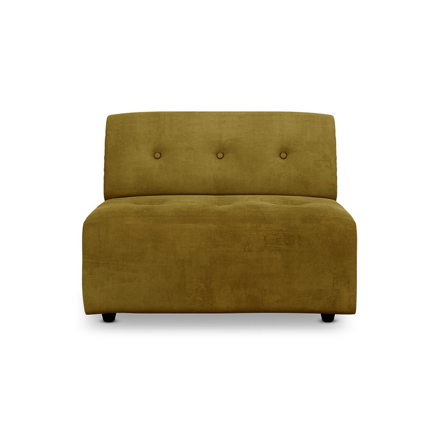 Vint couch: element middle, royal velvet, olive