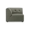 Vint couch: element left, linen, army green