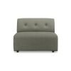 Vint couch: element middle, linen, army green
