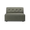 Vint couch: element middle 1,5-seat, linen, army green