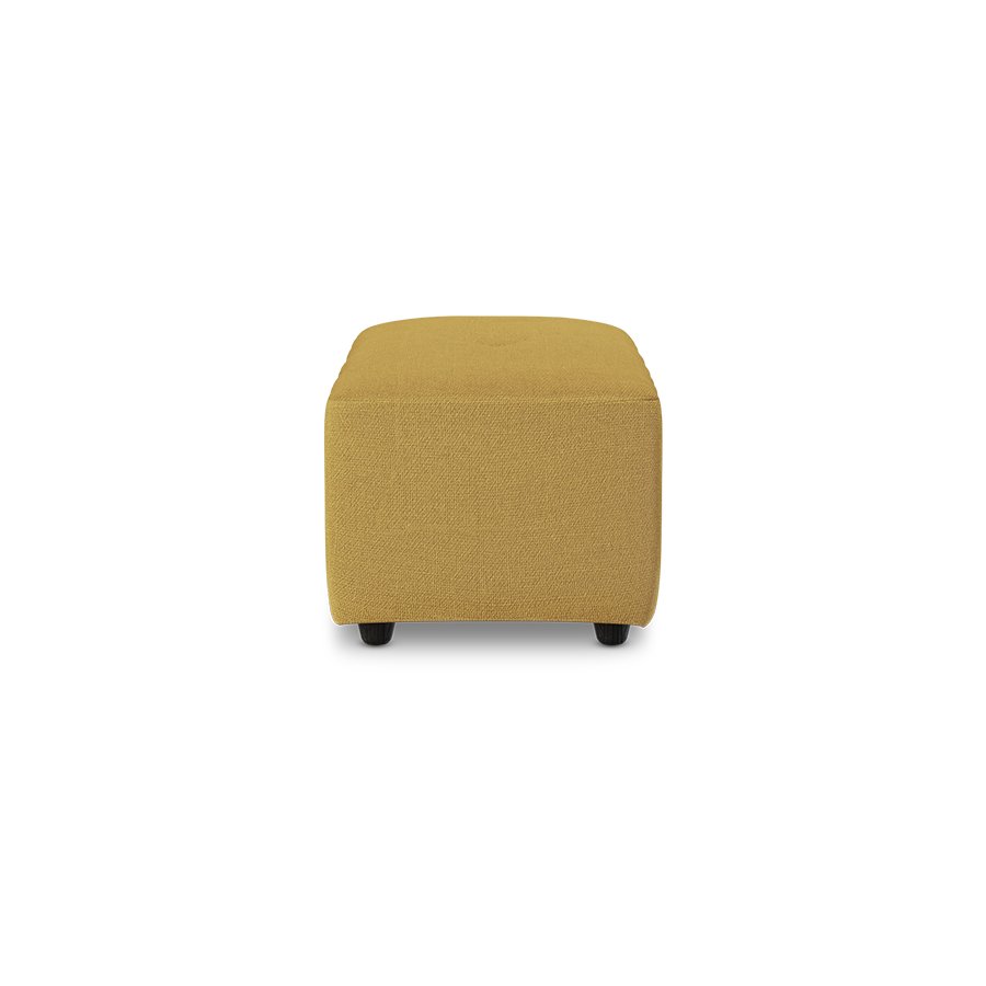 Vint couch: element hocker small, linen, burnt ochre