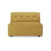 Vint couch: element middle 1,5-seat, linen, burnt ochre