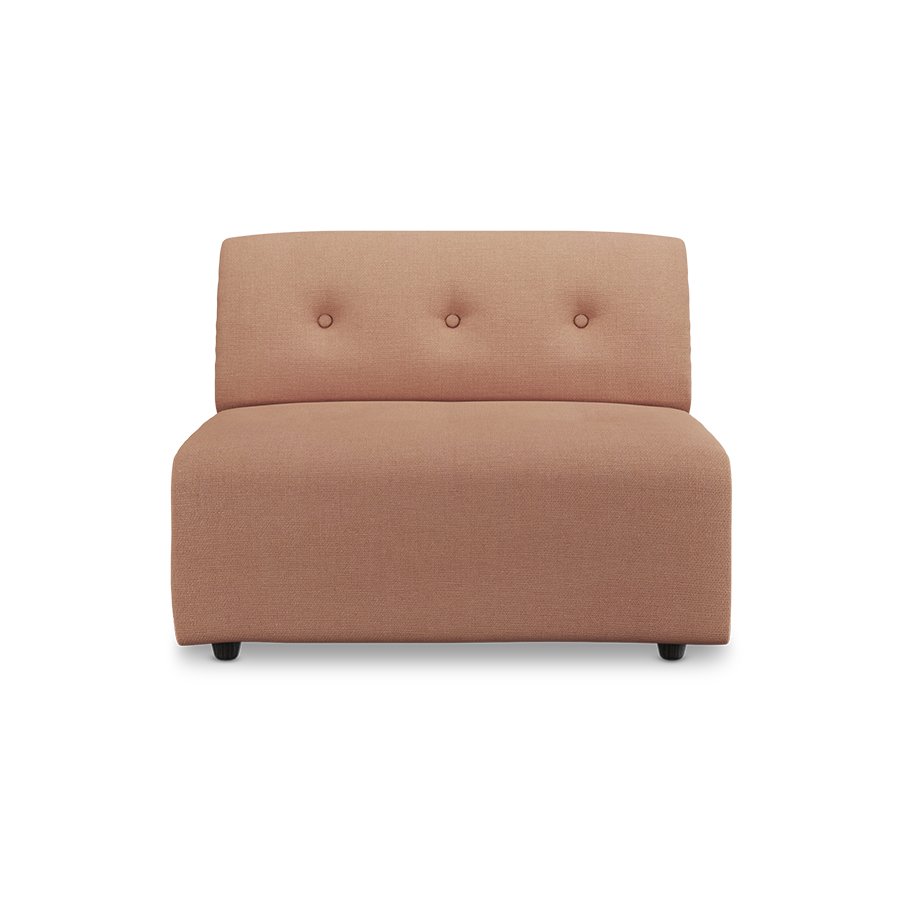 Vint couch: element middle, linen, dusty rose