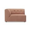 Vint couch: element left 1,5-seat, linen, dusty rose