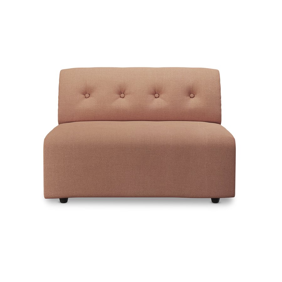 Vint couch: element middle 1,5-seat, dusty rose