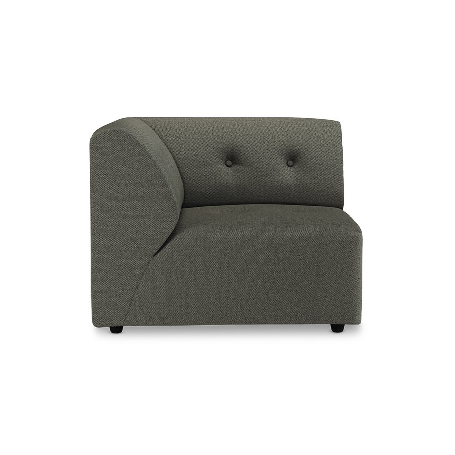 Vint couch: element left, wander, army green