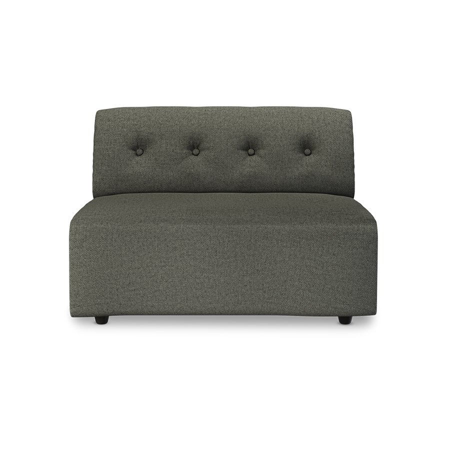Vint couch: element middle 1,5-seat, wander, army green