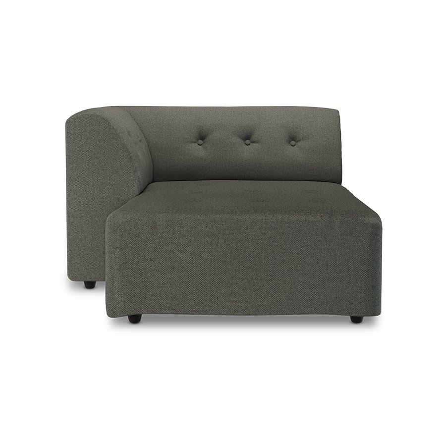 Vint couch: element left divan, wander, army green