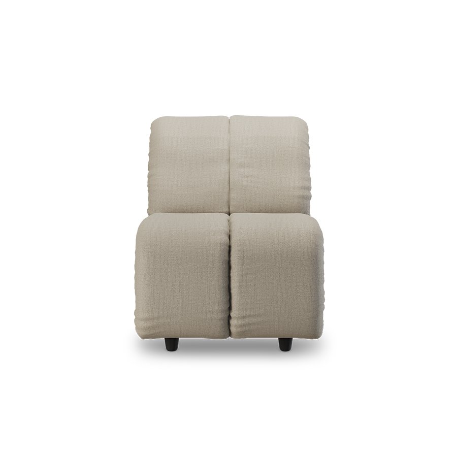 Wave couch: element middle small, pure, ivory