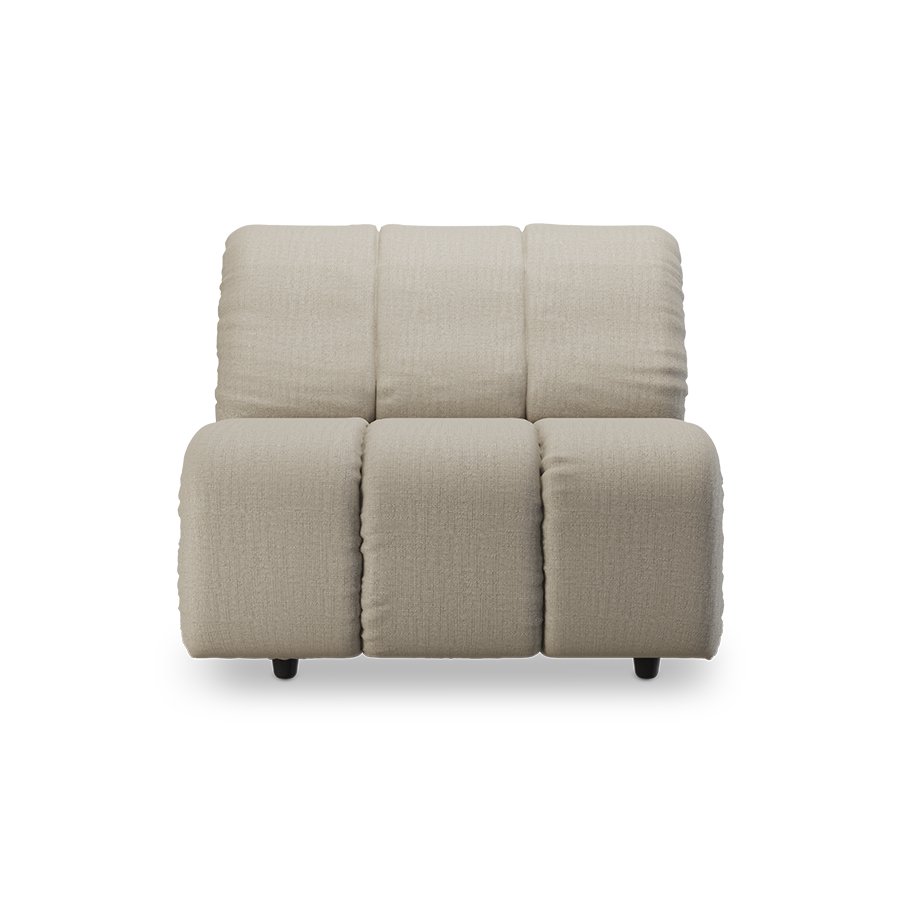 Wave couch: element middle, pure, ivory