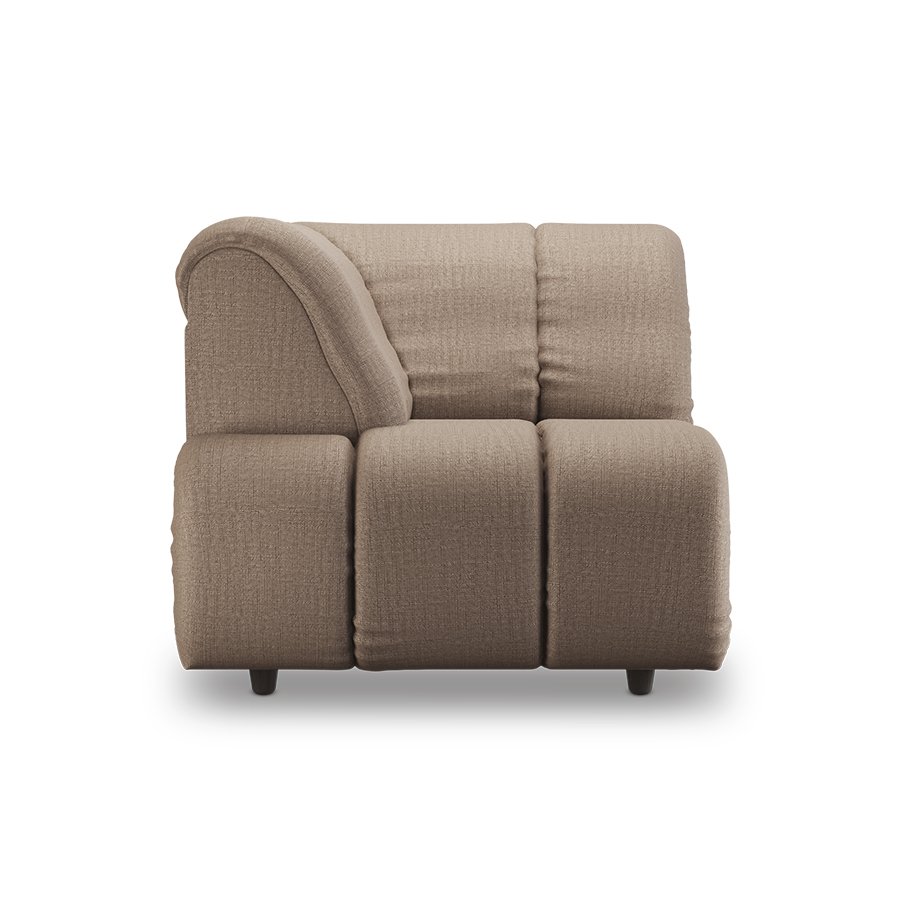 Wave couch: element left high arm, pure, earth
