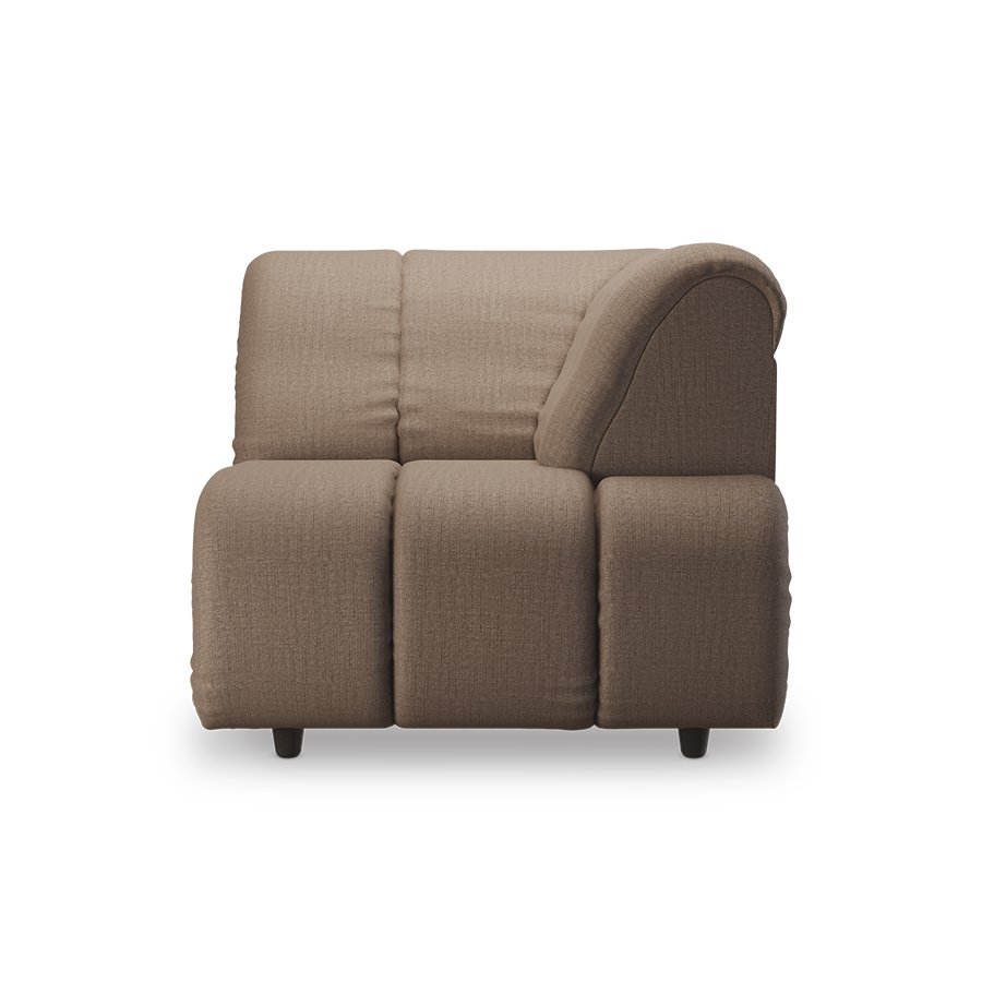 Wave couch: element right high arm, pure, earth