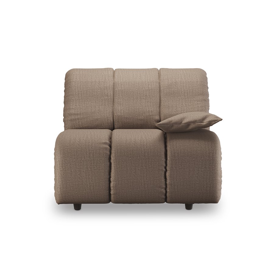 Wave couch: element right low arm, pure, earth