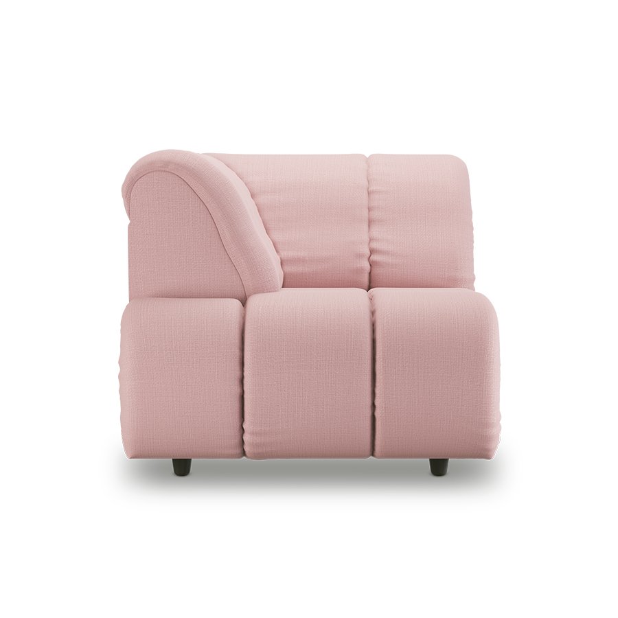 Wave couch: element left high arm, wise, blossom