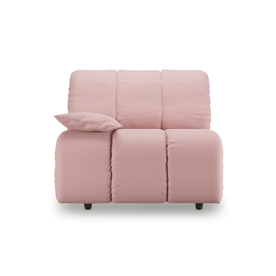 Wave couch: element left low arm, wise, blossom