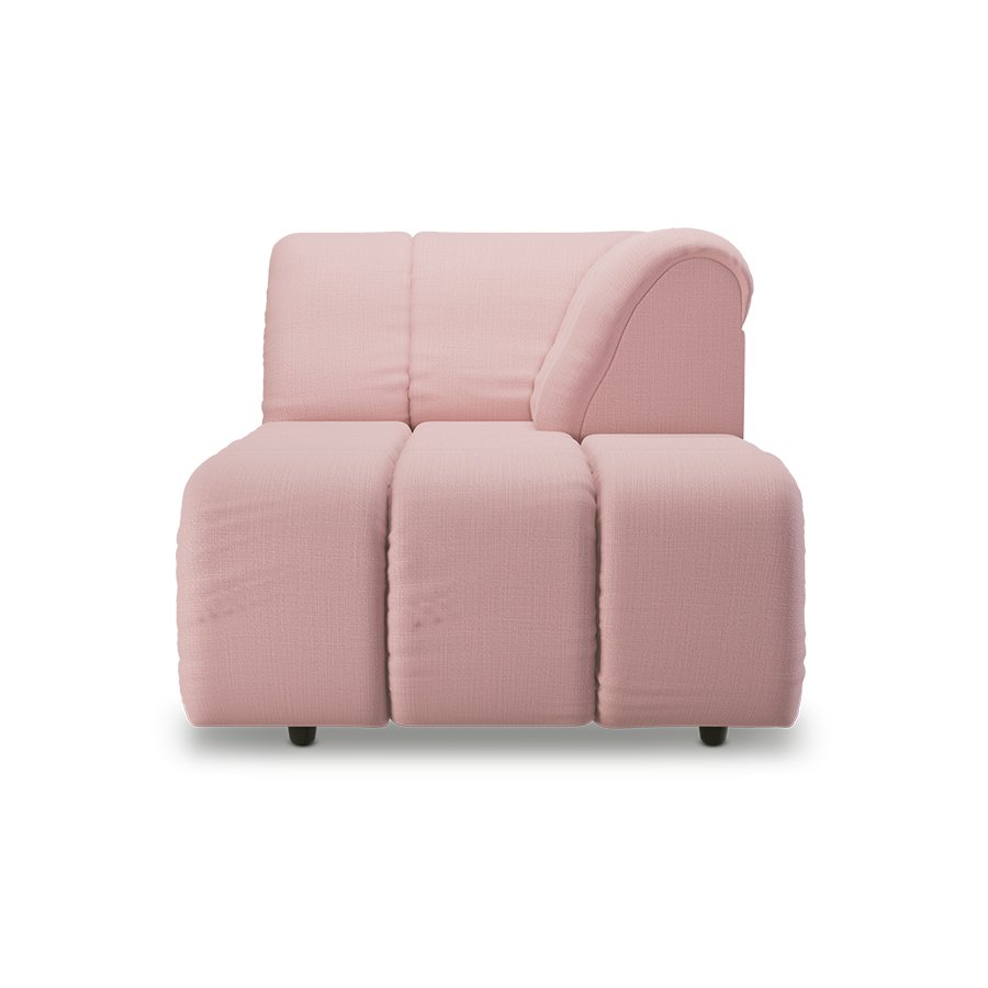 Wave couch: element right divan, wise, blossom