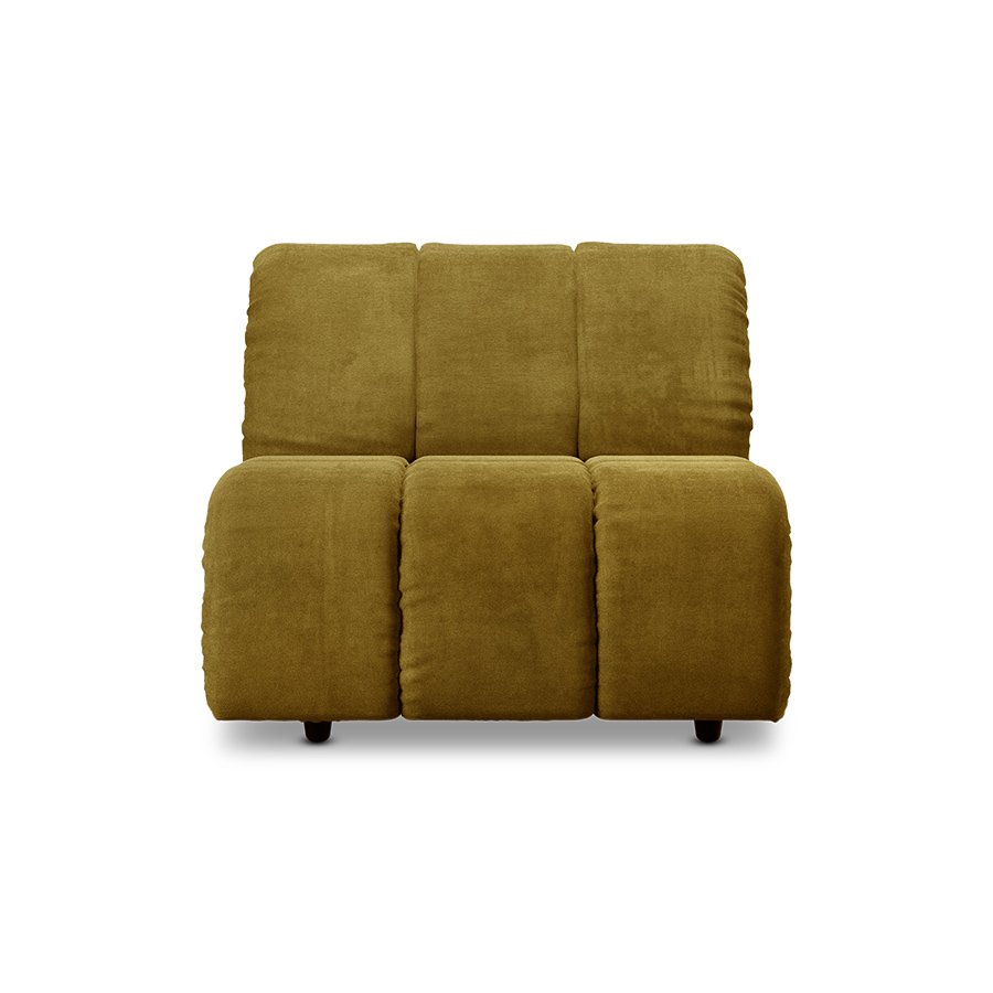 Wave couch: element middle, royal velvet, olive