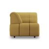 Wave couch: element left high arm, linen, burnt ochre