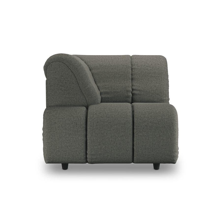 Wave couch: element left high arm, wander, army green