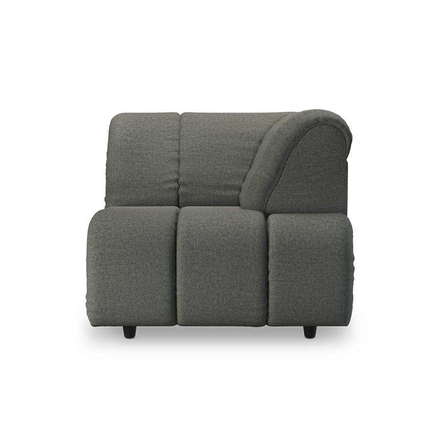 Wave couch: element right high arm, wander, army green