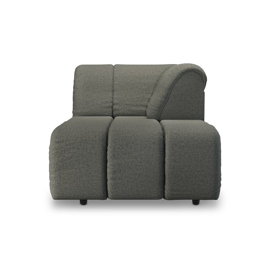 Wave couch: element right divan, wander, army green